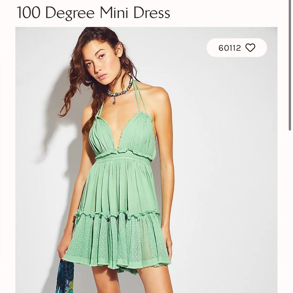 Free People Teal 100 Degree Dress